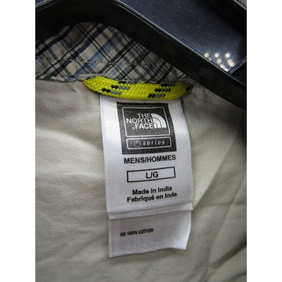 The North Face Shirt Large Gray A5 Series Button Down Plaid Pockets - Picture 10 of 12